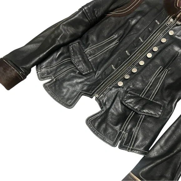 Calf hair+ Leather Jacket… it’s a banger! 🔥 - Picture 6 of 11